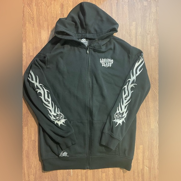 Lurking Class Tops - Lurking Class Skull Flame Womens Full Zip Hoodie *Great Cond* Sz. S